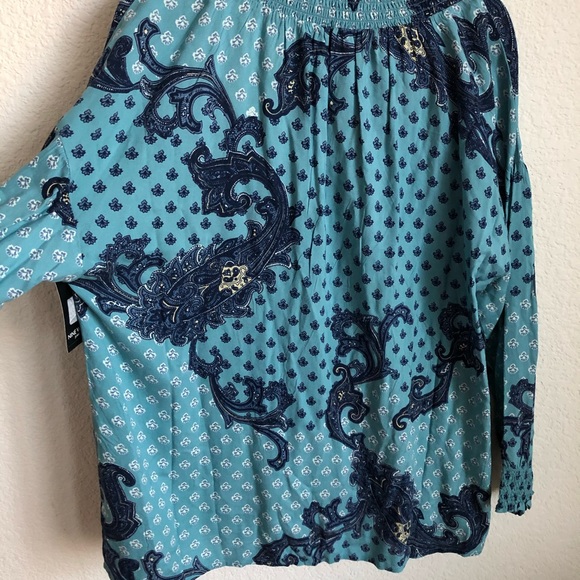 2xHP🎉Nine West 🦋 Paisley Blouse - Picture 6 of 15